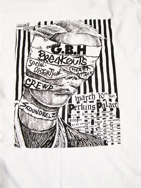 Gbh Vintage 1980 S Punk Rock Flyer T Shirt Etsy