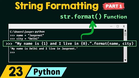 String Formatting In Python Part Youtube