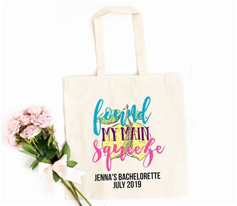 Personalized Bachelorette Party Tote Bag Found My Main Squeeze