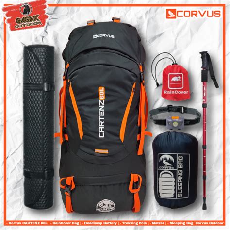 Jual Tas Gunung Tas Carrier Corvus CARTENZ 60L Arei Outdoorgear