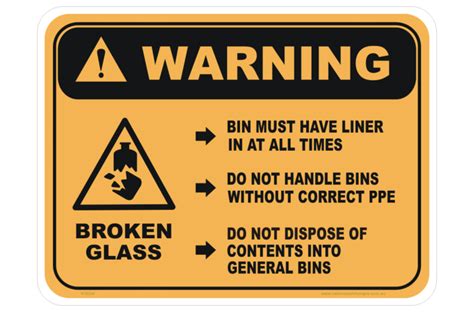 Broken Glass Sign W30228 National Safety Signs