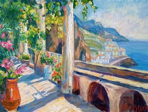 Amalfi Coast. Italy Painting. on the Riviera. - Etsy