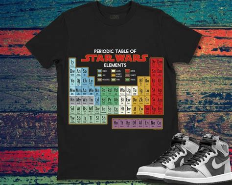 Star Wars Periodic Table Of Elements Graphic Unisex Gift T Shirt