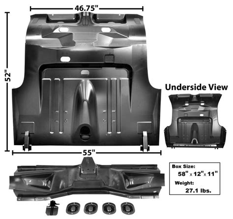 71 73 Trunk Floor Complete Fb Dynacorn 3648NK Classic Body Parts