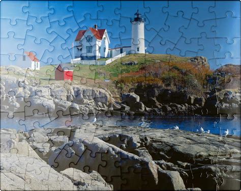 Amazon Mypuzzle Nubble Lighthouse At Cape Neddick York Beach