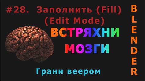 28 Blender Fill Заполнить New Edge Face Connect Vertex Path