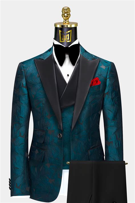 Dark Teal Tuxedo Suit Gentleman S Guru