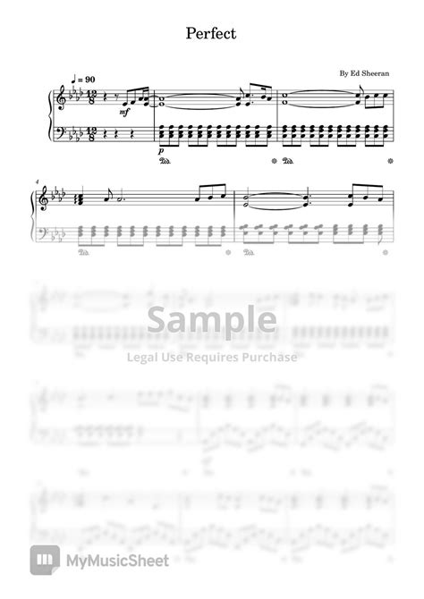 Ed Sheeran Perfect Ed Sheeran For Piano Solo Sheet Music Spartito