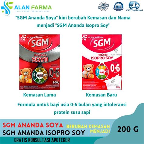 Jual SGM Ananda Soya 0 6 Bulan 200 G SGM Ananda Isopro Soy 0 6 Bulan