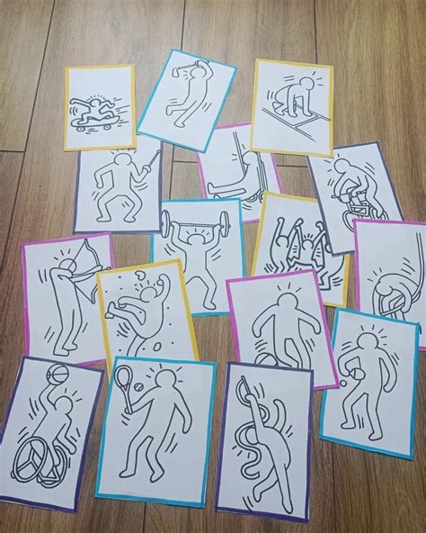 Des silhouettes façon Keith Haring Jeux olympiques art Jeux