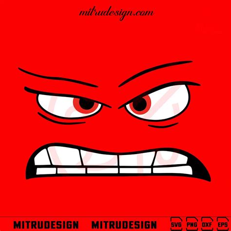 Anger Inside Out Face Svg Funny Inside Out Svg Png Dxf Eps For