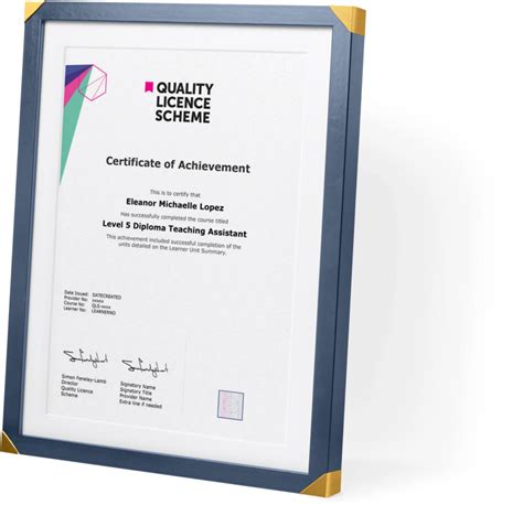 Endorsed Certificate Qls Thames College