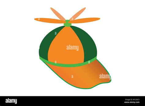 Illustration Of A Cap With A Rotorwith A Propellor Vector Of A Hat