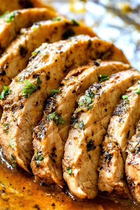 Best Baked Pork Tenderloin With Garlic Herb Butter Baked Pork Baked