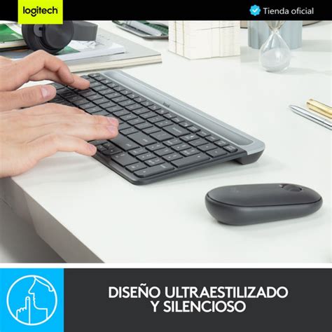 Logitech Mk Combo Inal Mbrico Slim Teclado Y Mouse Env O Gratis