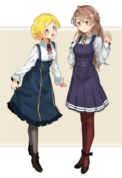 Safebooru 2girls Ahoge Alternate Costume Alternate Hairstyle Ankle