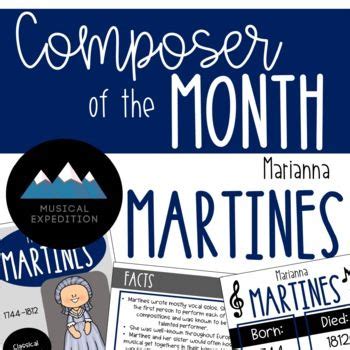 Female Composer Of The Month Marianna Martines Bulletin Board