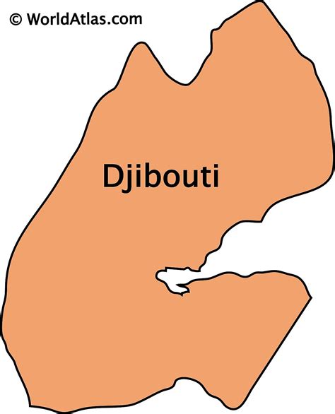 Outline Map Of Djibouti Free Vector Maps Map Outline Outline Map