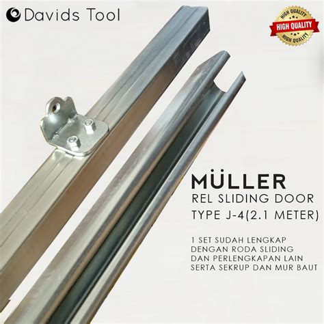 Jual Rel Pintu Geser Dorong Sliding Sleding Cm Type J Muller