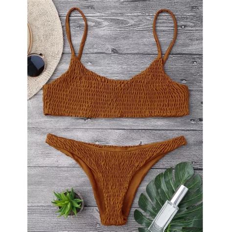 Sexy Solid Pleated Seersucker Bikibis Set Women Push Up Unpadded Bra Swimsuit Swimwear Bather