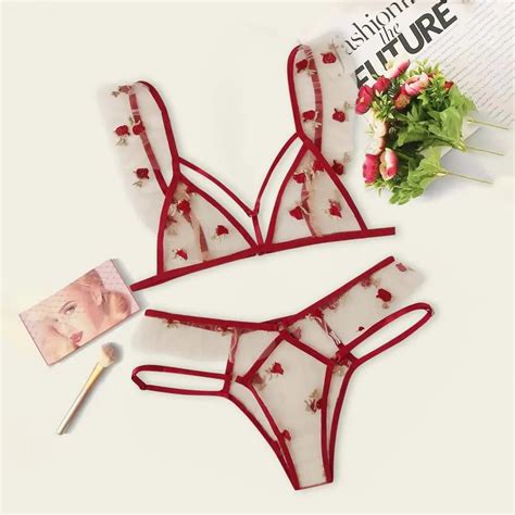 Set Di Biancheria Erotica Sexy Micro Bikini Trasparente Set Di