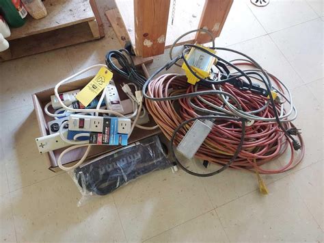 Assortment Of Extension Cords Power Strips And Proxibid