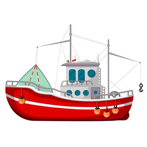 Fishing Trawler Commercial Boat Fishing Vessel Icon ⬇ Vector Image By