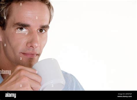 Portrait Of A Mid Adult Man Holding A Cup Stock Photo Alamy