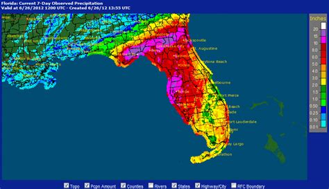 Tropical Storm Debby Producing Excessive Rainfall Over Florida