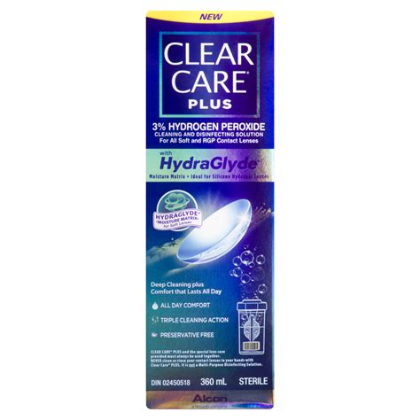 Clear Care Plus Cleaning And Disinfecting Solution Hydrogen Peroxide