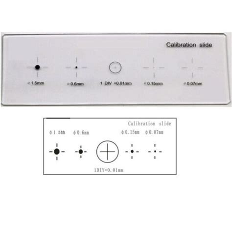 0 01 Mm Stage Graticules Microscope Stage Micrometer Calibration Slide