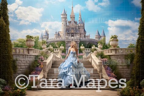 Cinderella Stairs Digital Background - Castle Staircase Digital Backdrop - Princess Digital ...