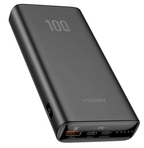 VEGER POWER BANK PD USB C 20000mAh MOCNY 100W 5A DO LAPTOPA MACBOOKA