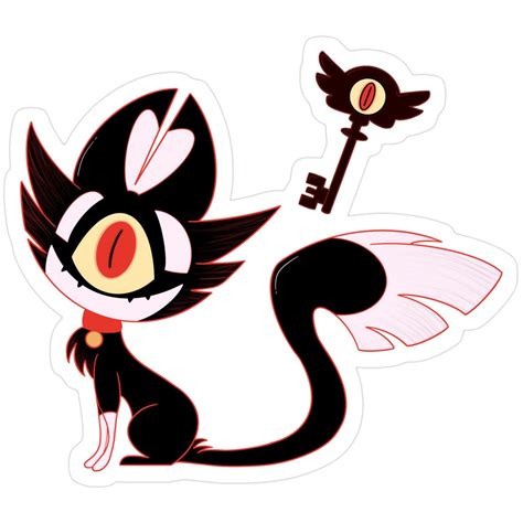 Keekee Hazbin Hotel Cat Key Sticker Haazbin Hotel Cats Haazbin Hotel