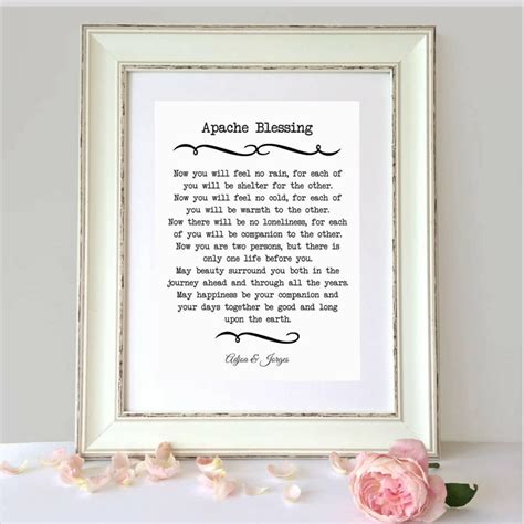 Personalized Wedding Vow Apache Blessing Poem Wedding Etsy