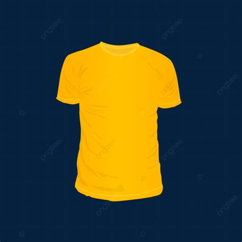 Desain Template Vektor Kaos Kuning Kosong Kemeja Templat Kaos Png