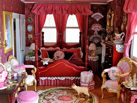 Victorian Dollhouse Bedroom And Bathroom 1 12 Scale Miniatures Pt 4