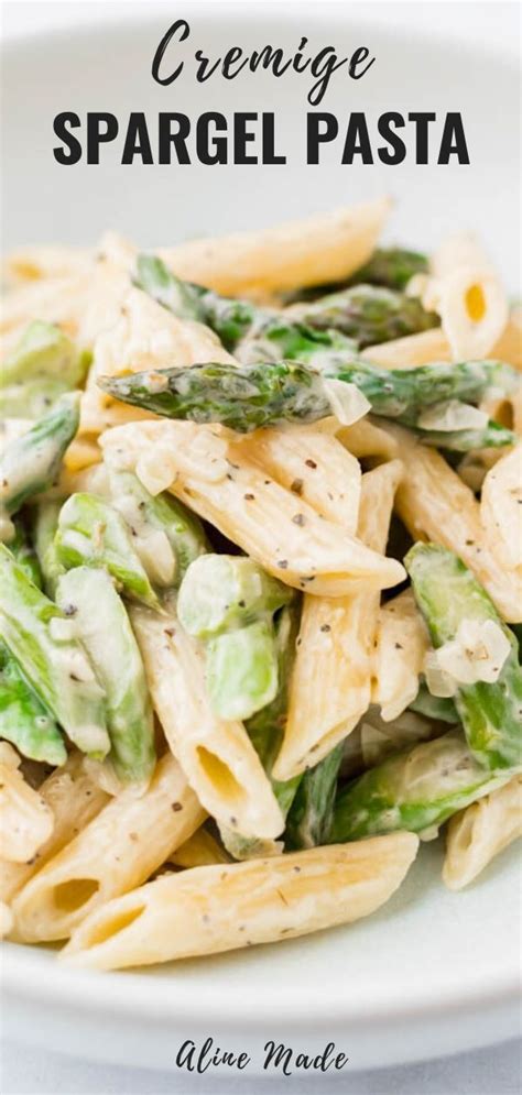 Vegane Cremige Spargel Pasta Alfredo Style Aline Made Yammi Gourmet