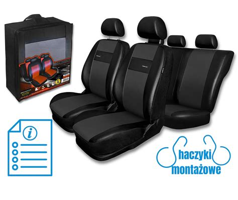 Pokrowce samochodowe x line szare eko skóra Alfa Romeo Alfetta mkn moto pl