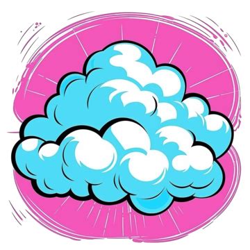 Cloud Pop Art Style Cloud Pop Art Comic Png Transparent Image And