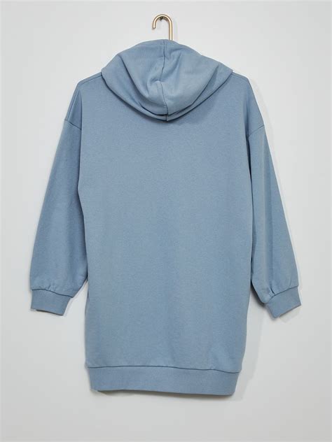 Robe sweat oversize à capuche bleu Kiabi 18 00