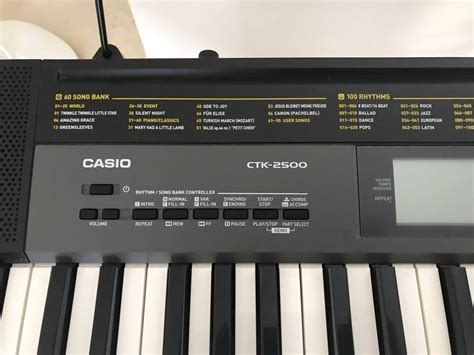 Casio Ctk 2500 Portable Keyboard Black With Power Supply