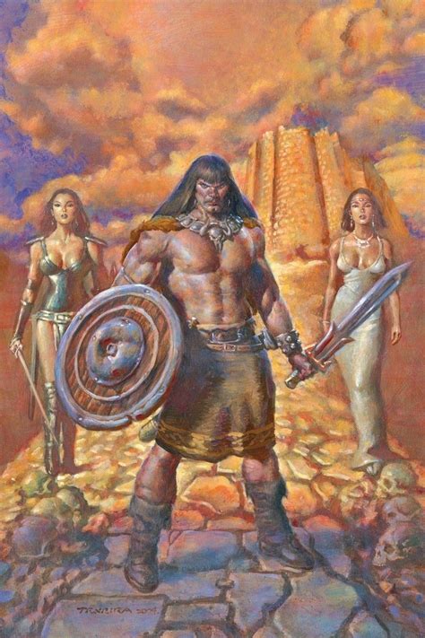 Conan Barbarian Illustration Fantasy Art Warrior Dark Fantasy Art