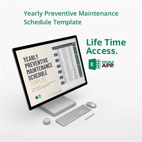 Yearly Preventive Maintenance Schedule Template - Excels App