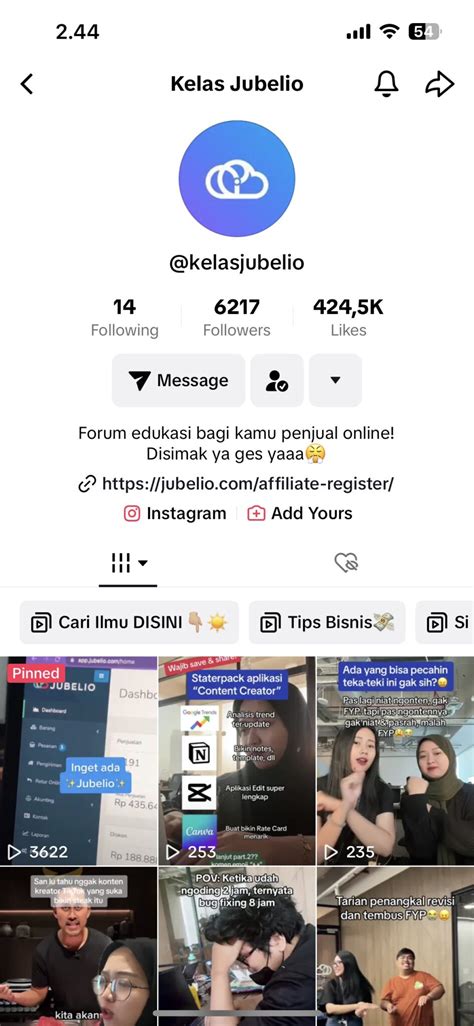 Tutorial Cara Membuat Link Instagram Di Bio Gratis Jubelio