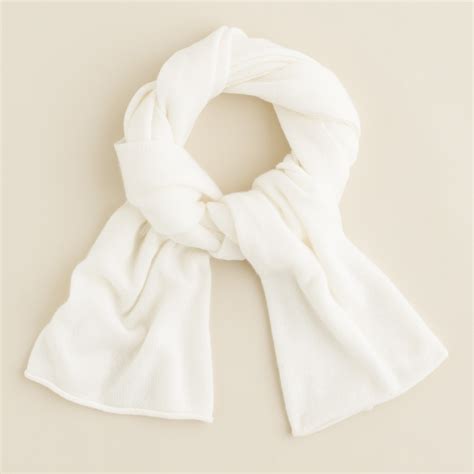 Jcrew Cashmere Scarf In White Lyst