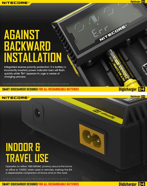 Chargeur Nitecore D Universel Intelligent Pour Batteries Li Ion Imr