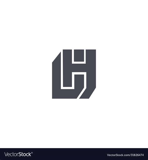 Initial Letter Gh Or Hg Logo Design Template Vector Image