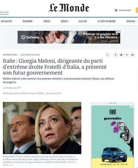 La Notizia Del Governo Meloni Sui Giornali Stranieri Le Monde Dago