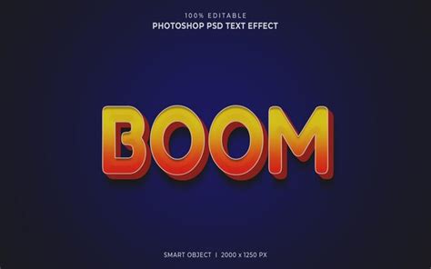 Premium Psd Boom 3d Editable Psd Text Effect